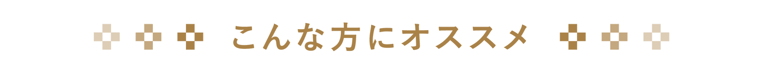こんな方にオススメ
