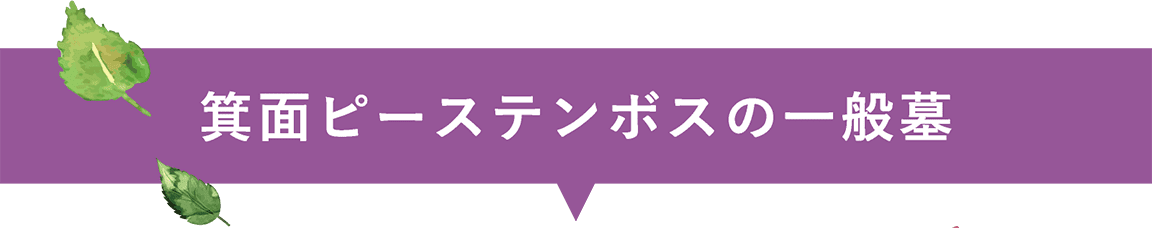 箕面ピーステンボスの一般墓
